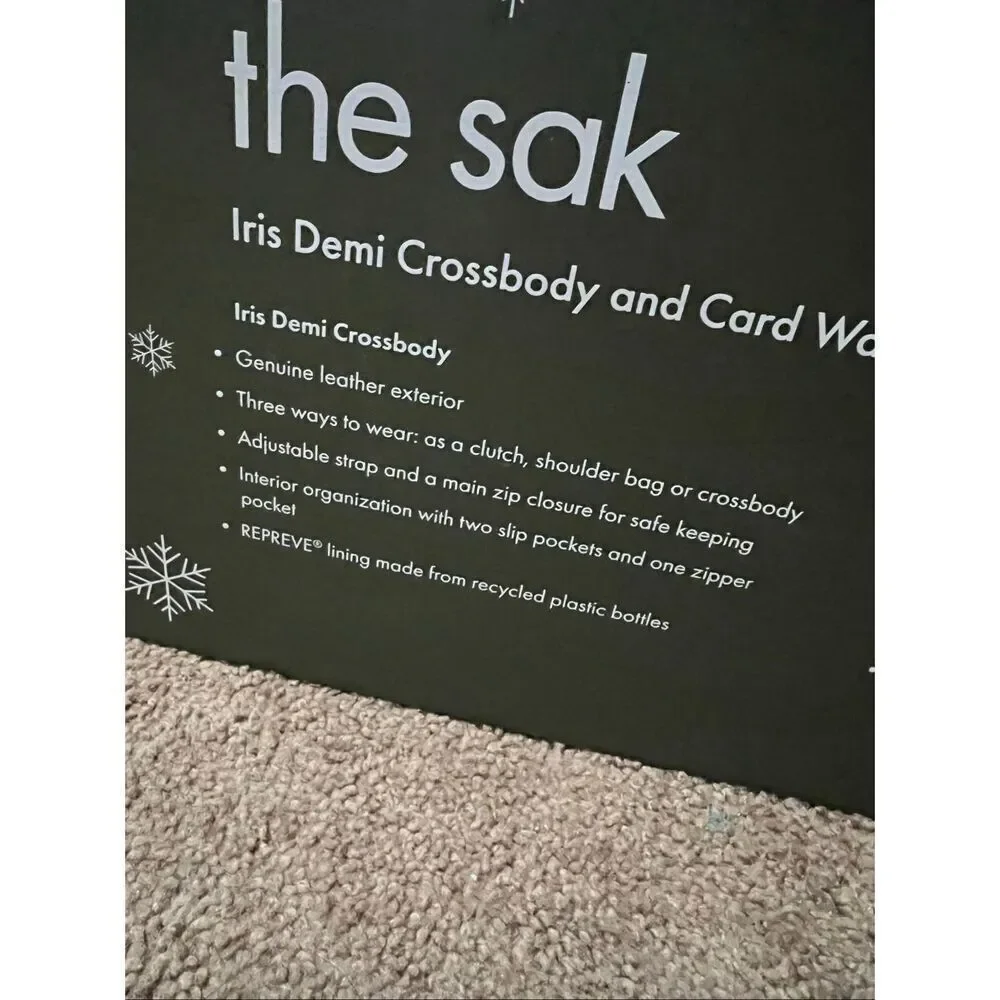 The Sak Iris Demi Crossbody & Card Wallet Gift Set Black Leather